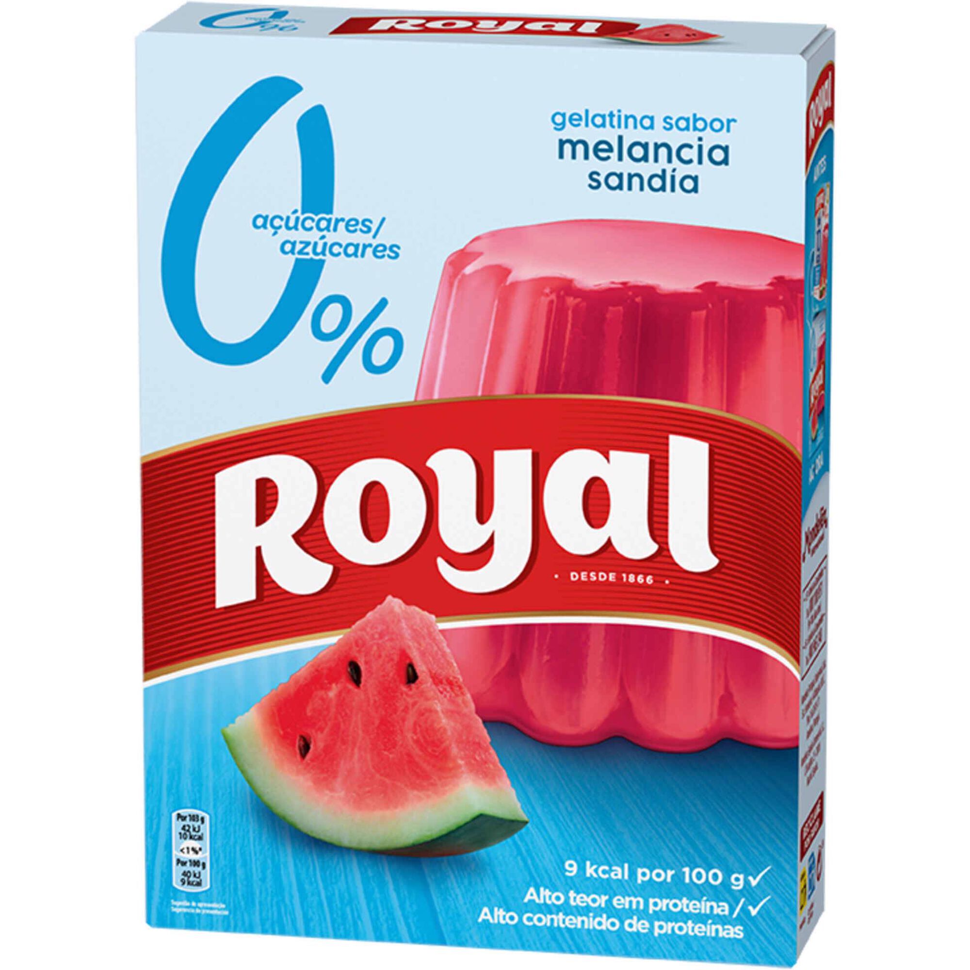 Royal Gelatina Melancia (zero acucar) 9 kcal 31g